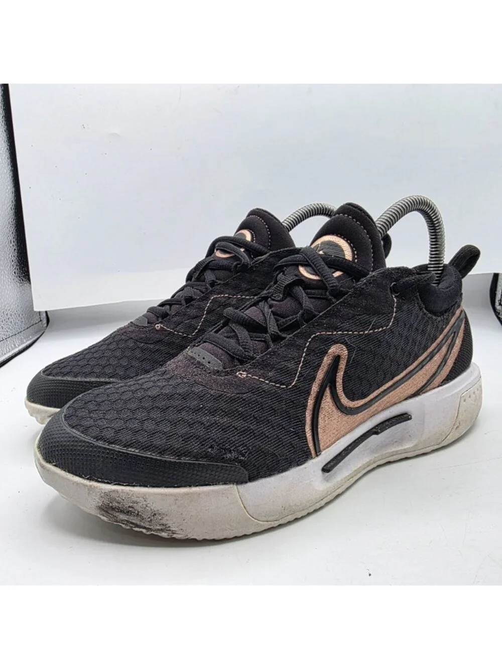 Nike Court Zoom Pro Womens Size 7 Black Tennis Sneakers Performance Casual